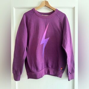 Aviator Nation Purple Lightning Bolt Sweatshirt